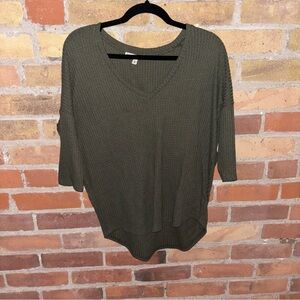Express Forest Green Knit Top